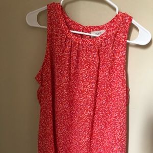 NWT LOFT Vine Ruched Sleeveless Top